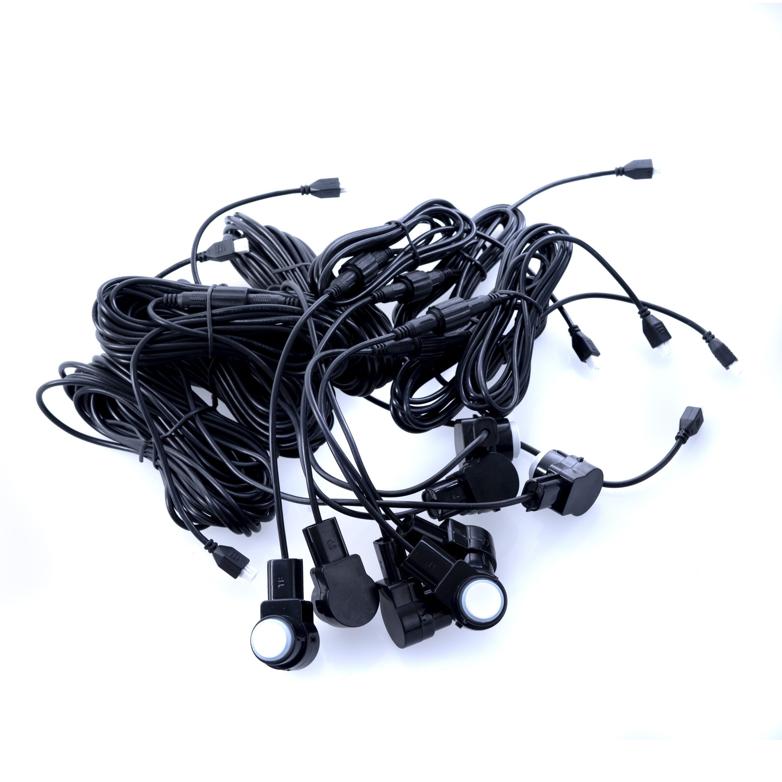 Parkeringssensor – Vit – ultraljudssensor – 8 sensorer – 4x 2,5 m/ 4x 6 m