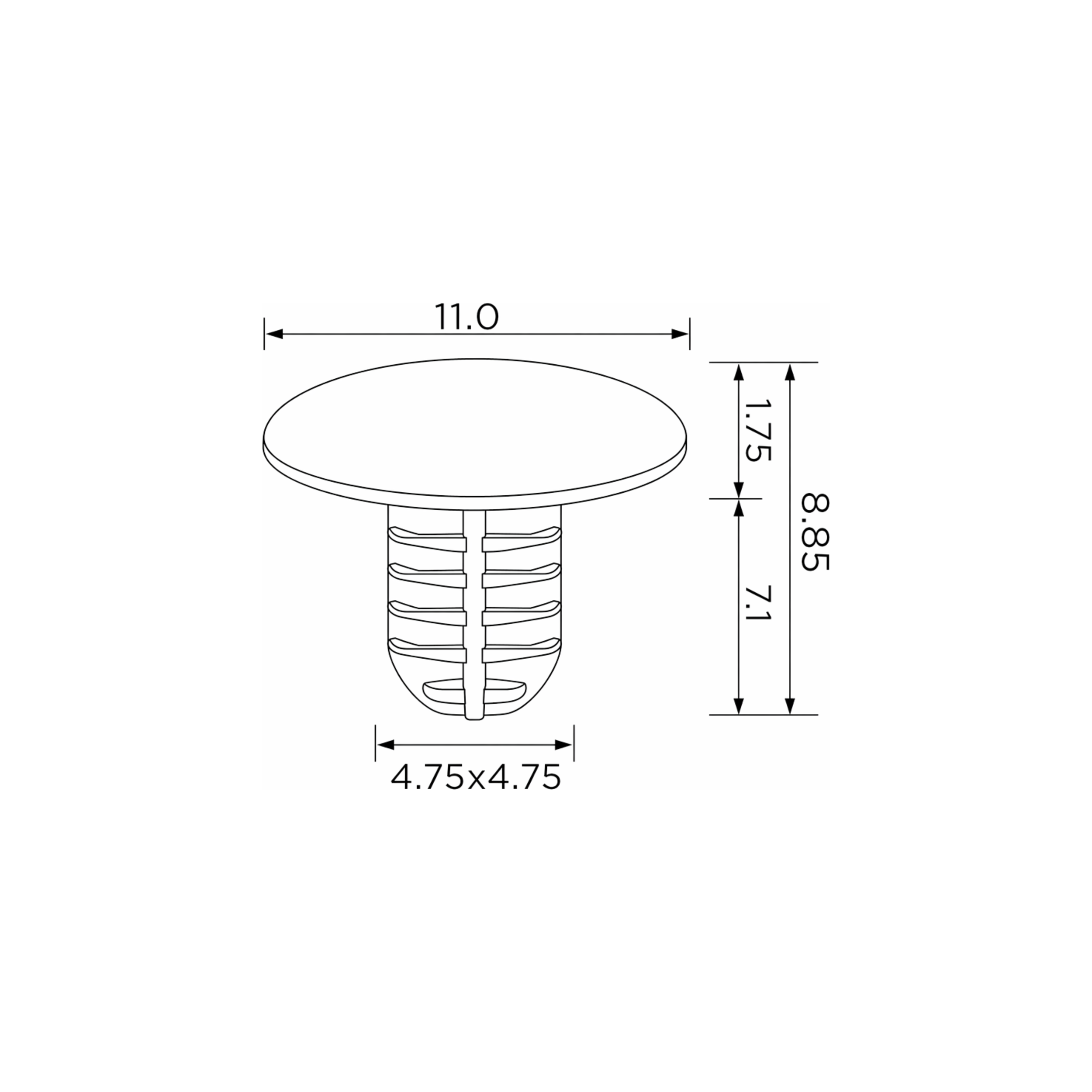Fästclips – 10-pack – Fiskbensprofil