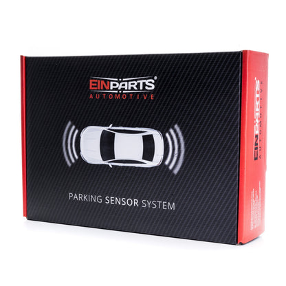 Parkeringssensor med display – Silver – ultraljudssensor – 4 sensorer – 4x 2,5 m