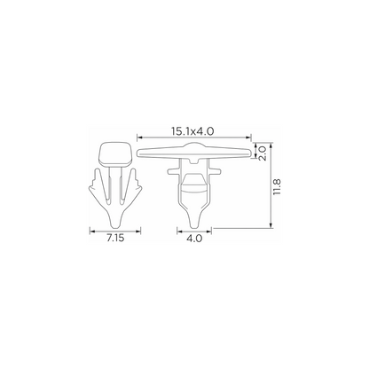 Fästclips VW Transporter T5/Transporter T5/(7JD, 7JE, 7JL, 7JY, 7JZ – 10-pack