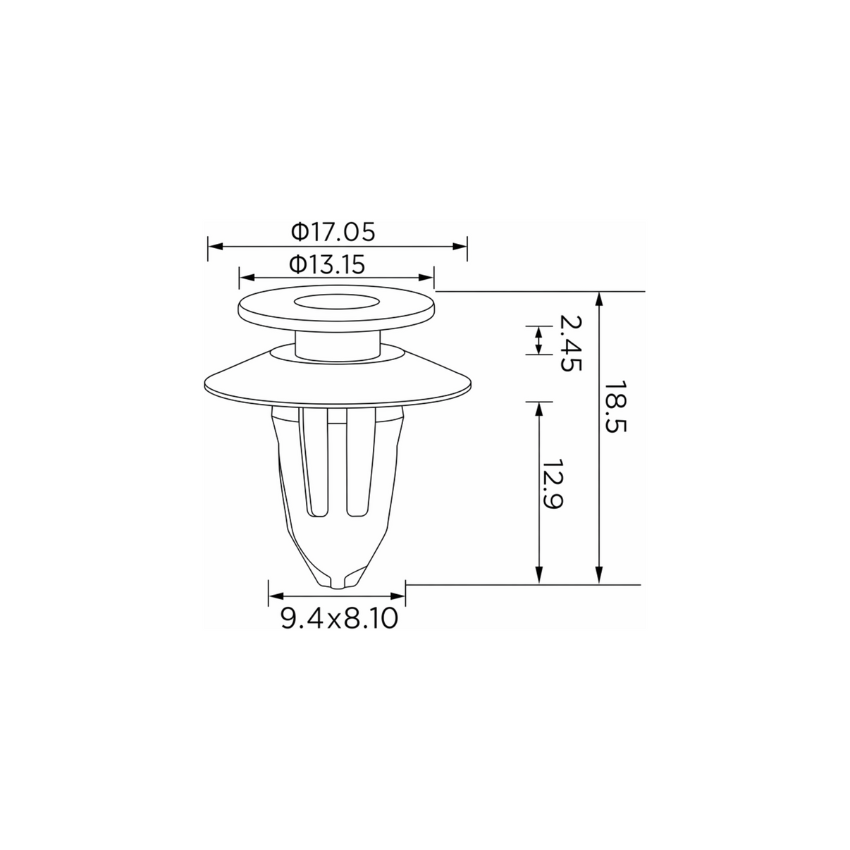 Fästclips Smart Fortwo Coupé – 10-pack