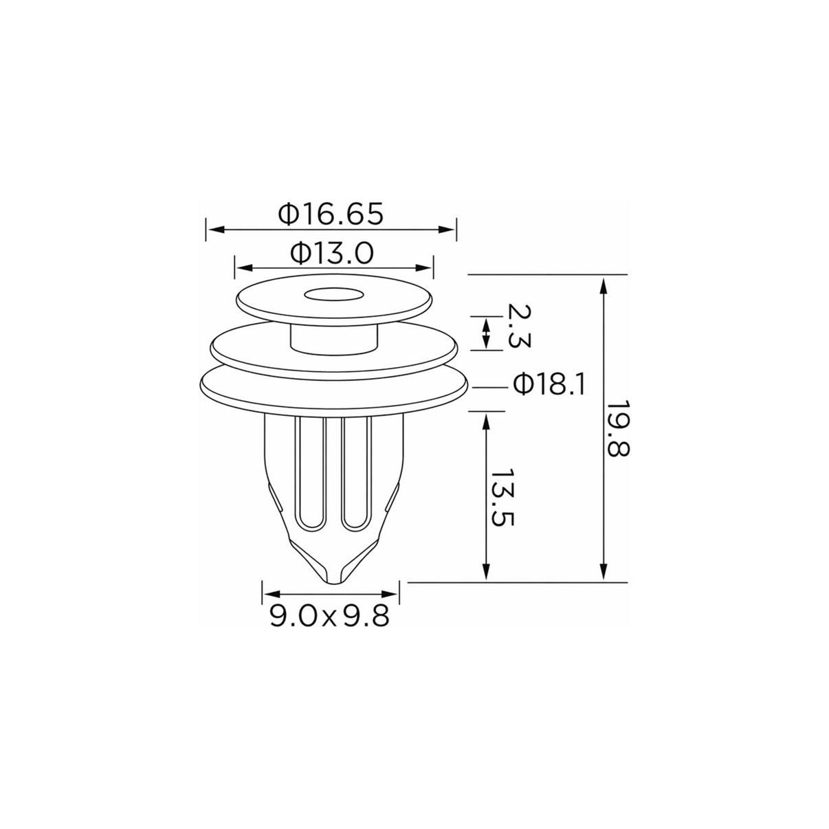 Fästclips Ford Focus III/Transit – 10-pack