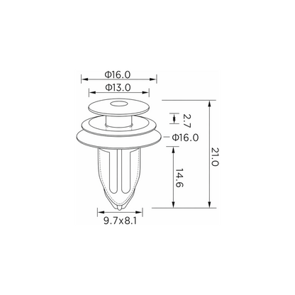 Fästclips Lexus LC Coupé – 10-pack