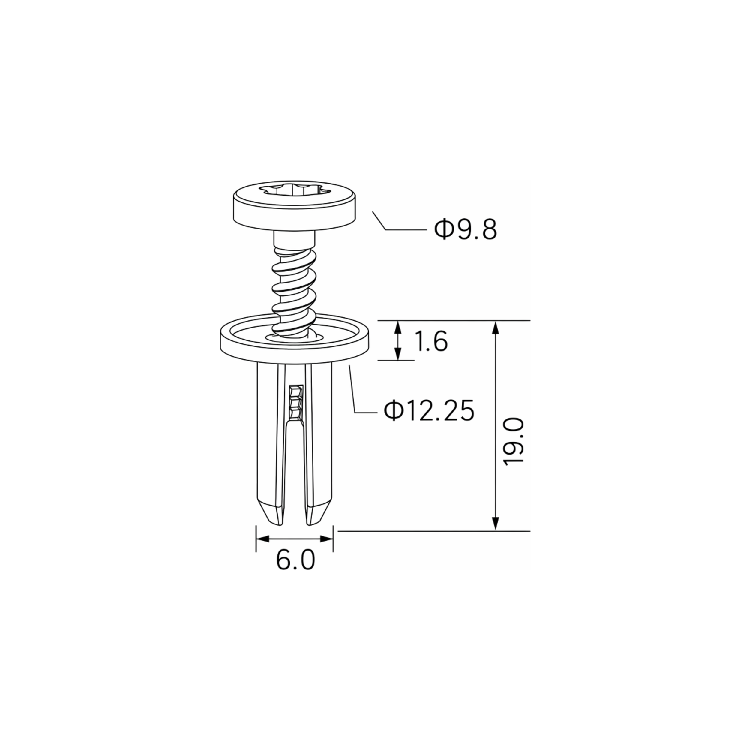 Fästclips Peugeot 308 I/407 m.fl.