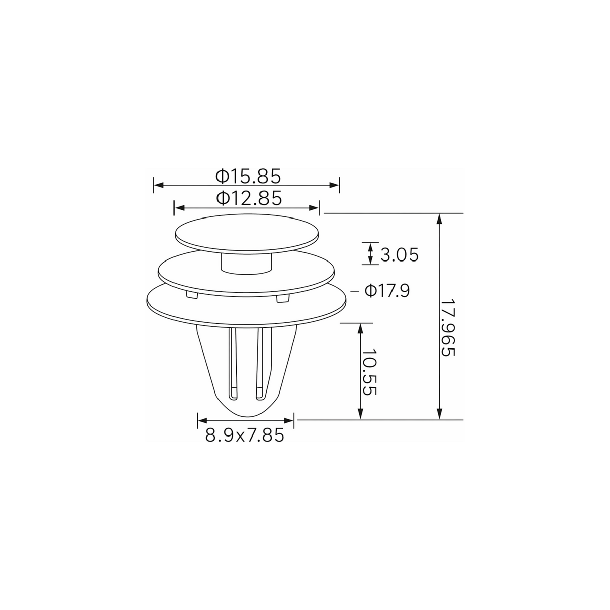 Fästclips Nissan Almera I/Almera II m.fl. – 10-pack
