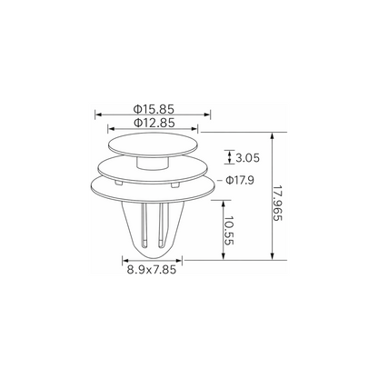 Fästclips Nissan Almera I/Almera II m.fl. – 10-pack