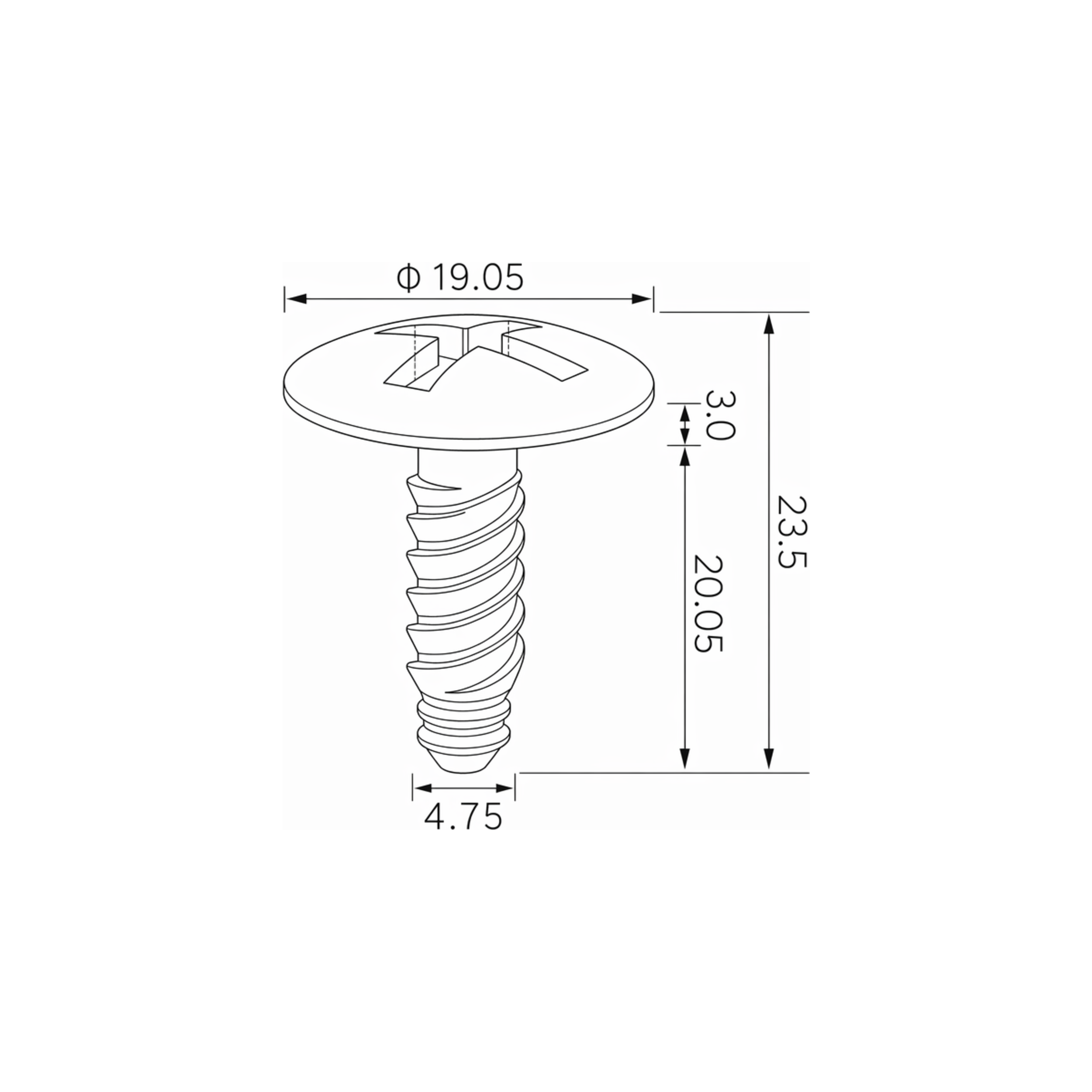 Fästclips VW Multivan T5/Transporter T4 (70B, 70C, 7DB, 7DK, 70J, 70K, 7DC, 7