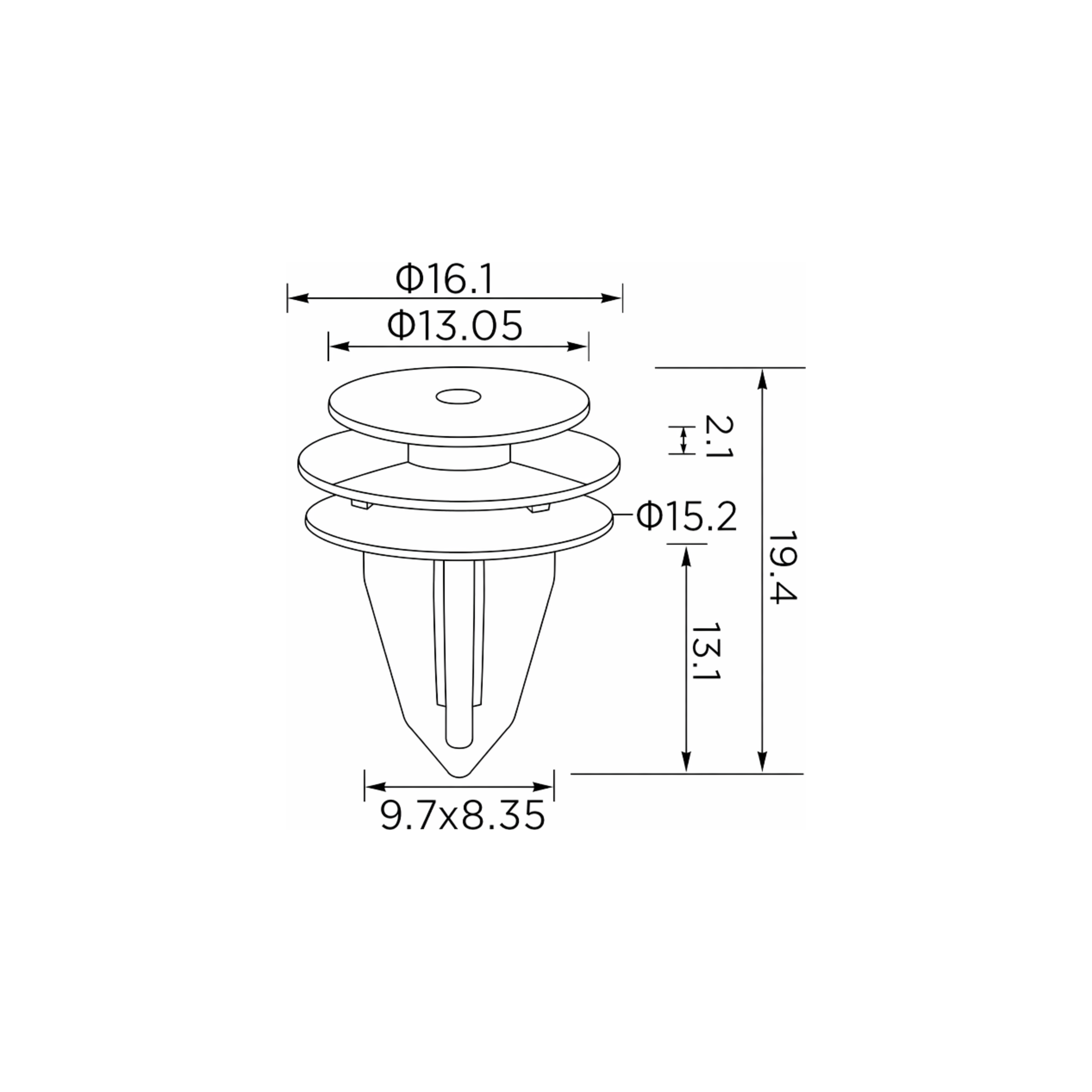 Fästclips Chevrolet Captiva
