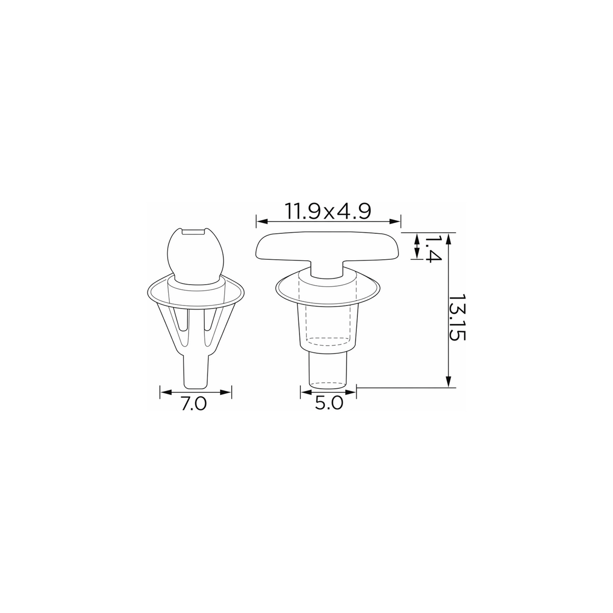 Fästclips VW Atlas/Touareg m.fl. – 10-pack