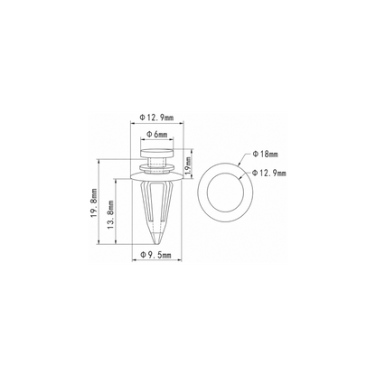 Fästclips Land Rover Range Rover Sport I/Range Rover III – 10-pack