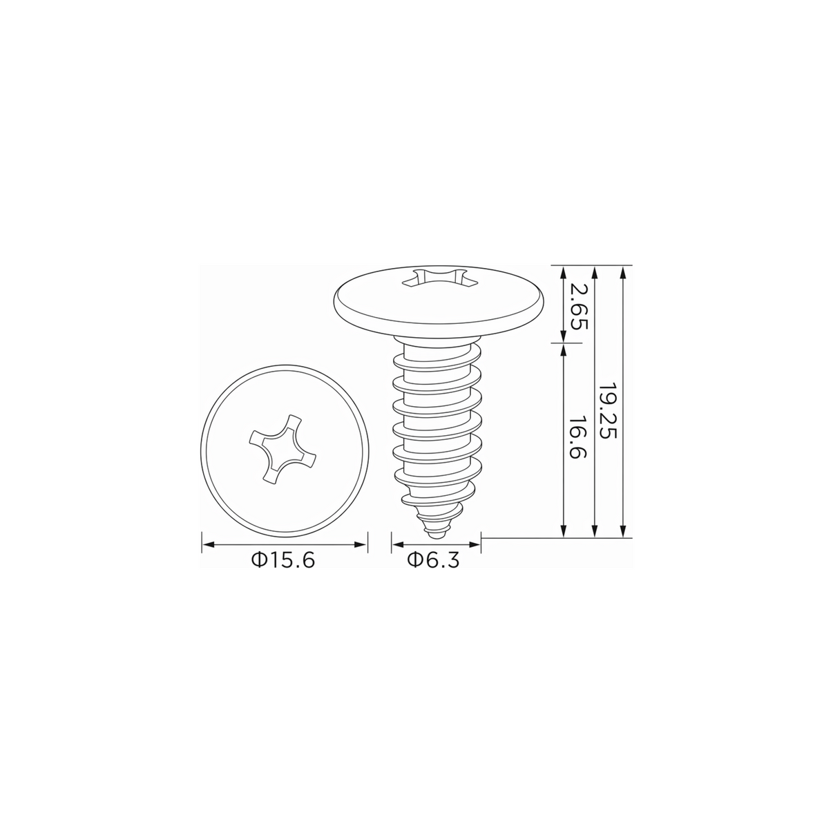 Fästclips Nissan 240SX Coupé/Altima m.fl. – 10-pack