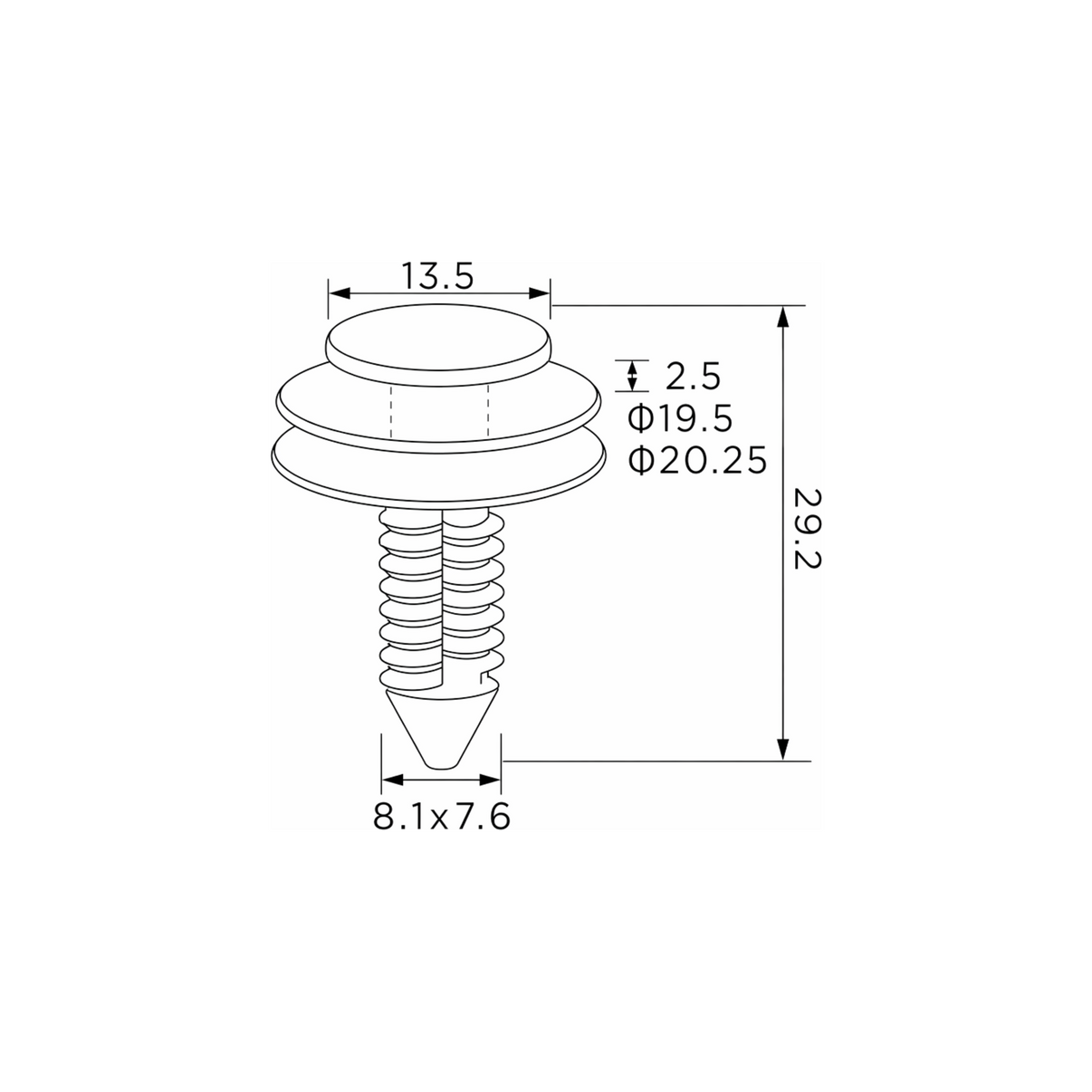 Fästclips Opel Sintra – 10-pack
