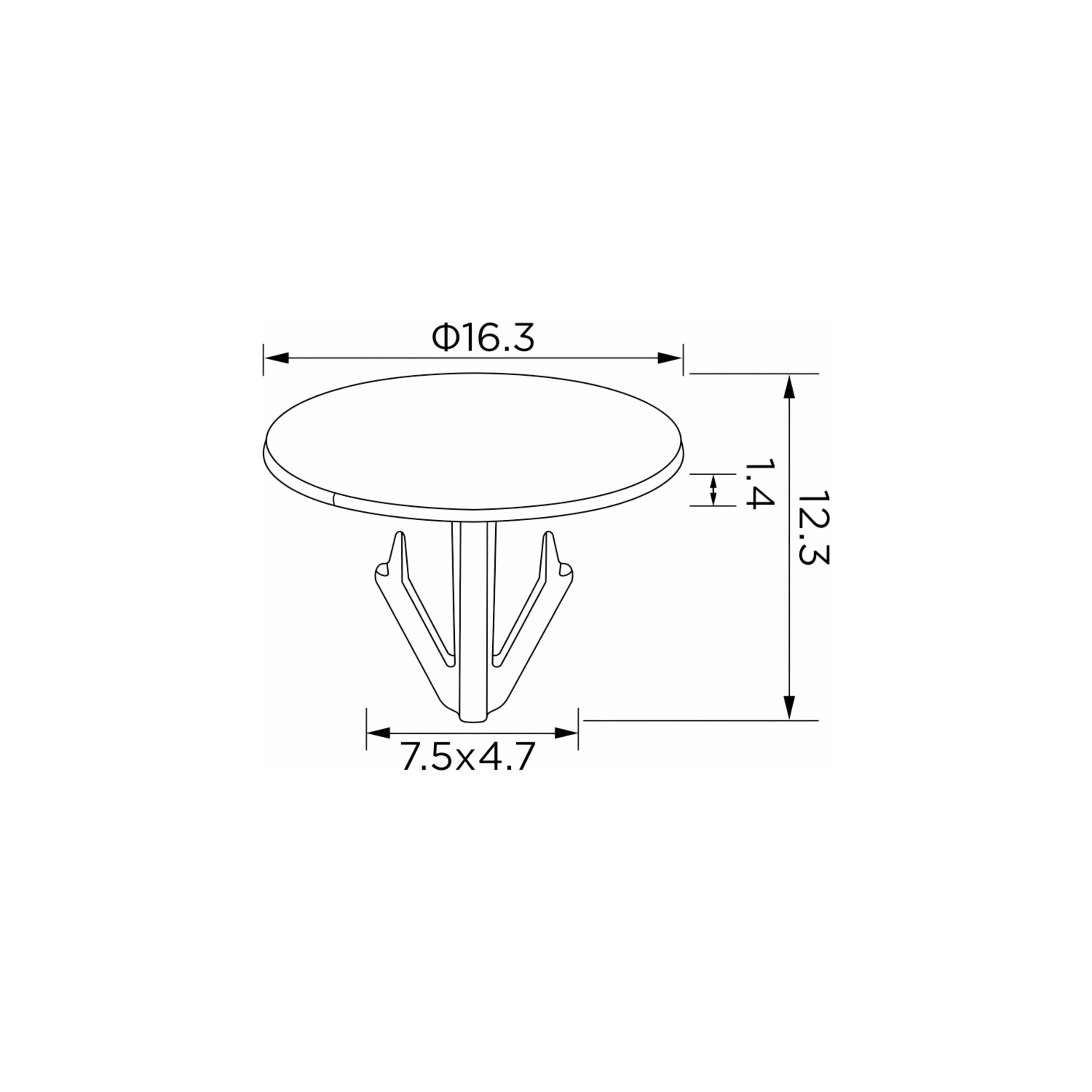 Fästclips Toyota 1000/Alphard/Vellfire m.fl.