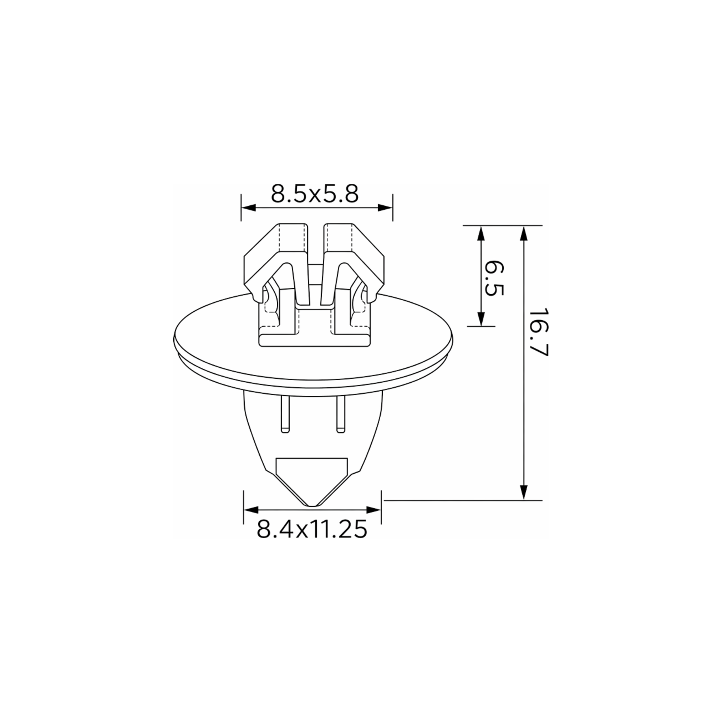 Fästclips Toyota Rav 4 II – 10-pack