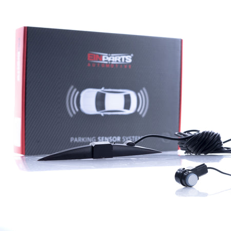 Parkeringssensor med display – Silver – ultraljudssensor – 4 sensorer – 4x 2,5 m