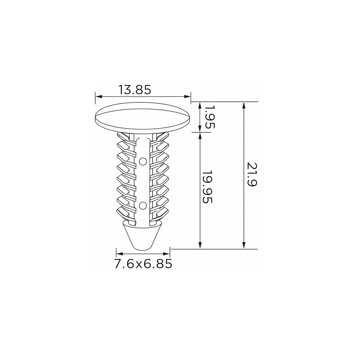 Fästclips Chrysler 200/300C Touring m.fl. – 10-pack