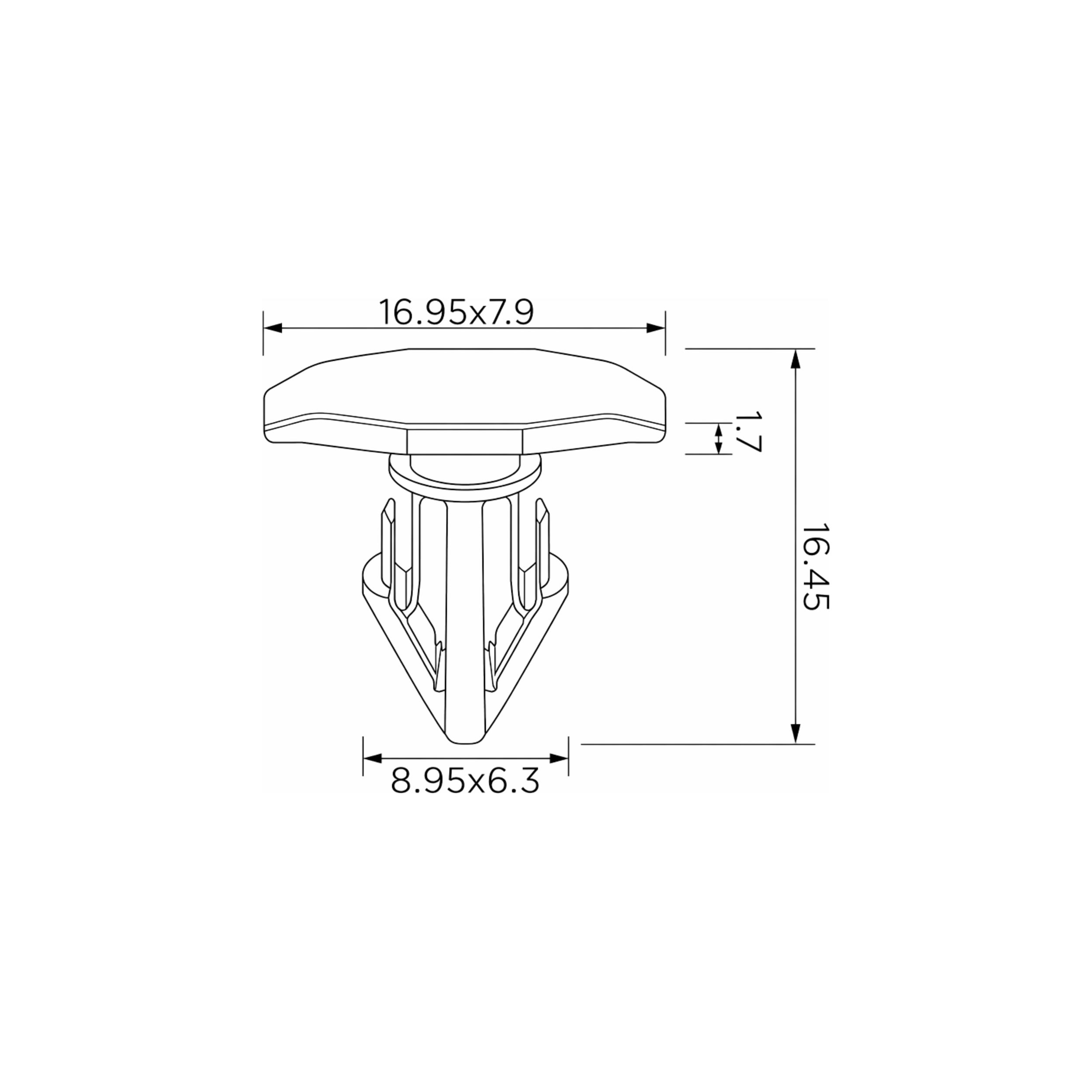 Fästclips Toyota Hilux VI/Hilux V – 10-pack