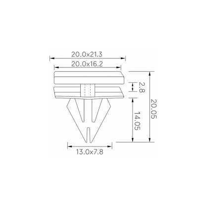 Fästclips Cadillac Escalade/Chevrolet Avalanche m.fl. – 10-pack