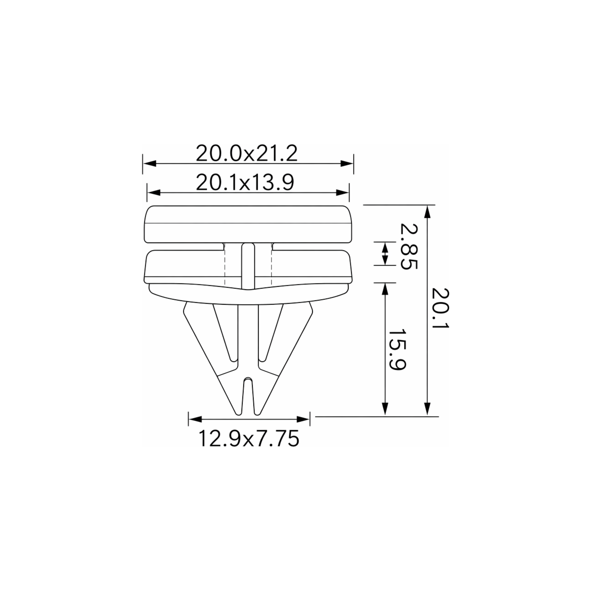 Fästclips Cadillac Escalade/Chevrolet Silverado 1500 m.fl. – 10-pack