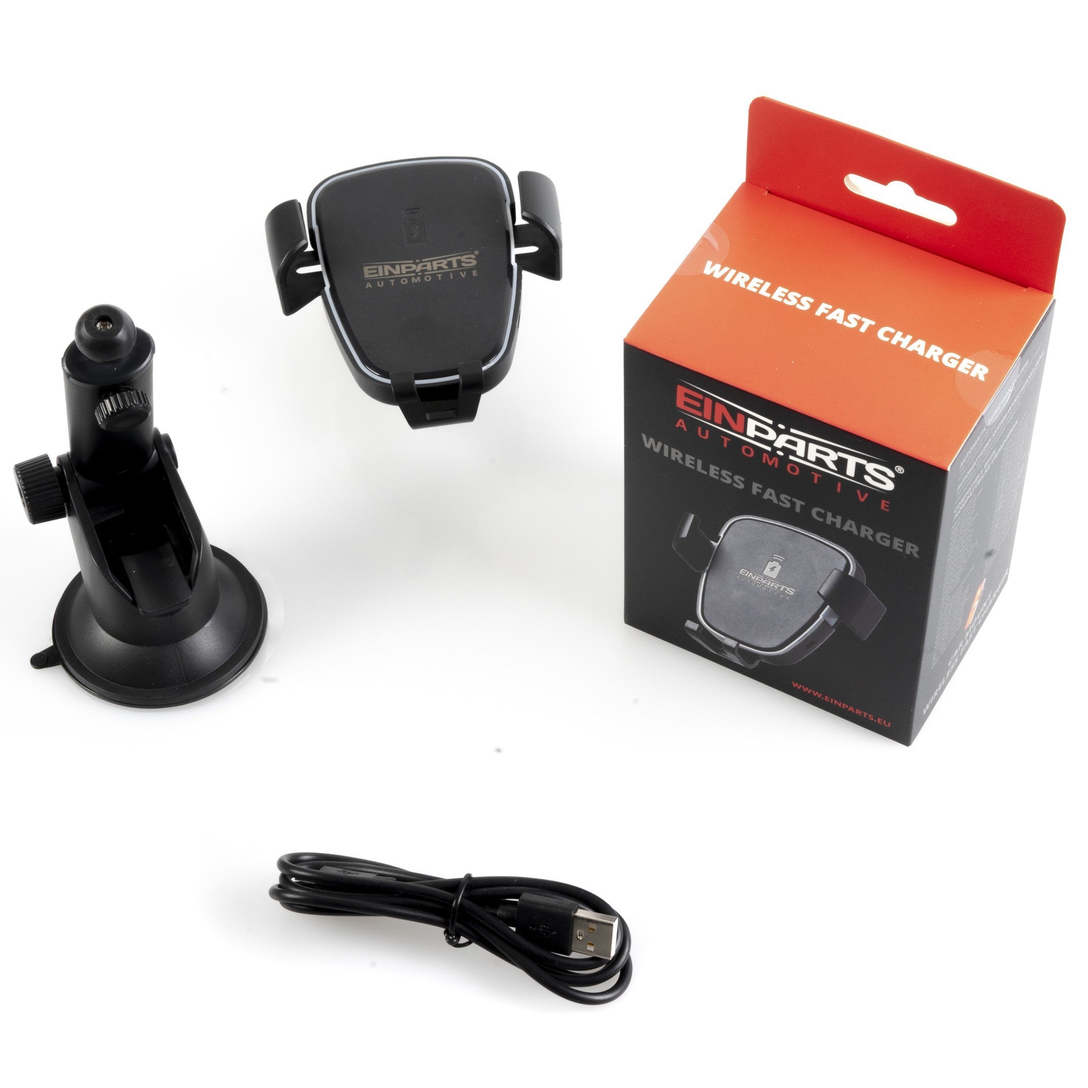 Laddkabel för elbil – Svart – 10 W – 9V - 16V – Sugkopp