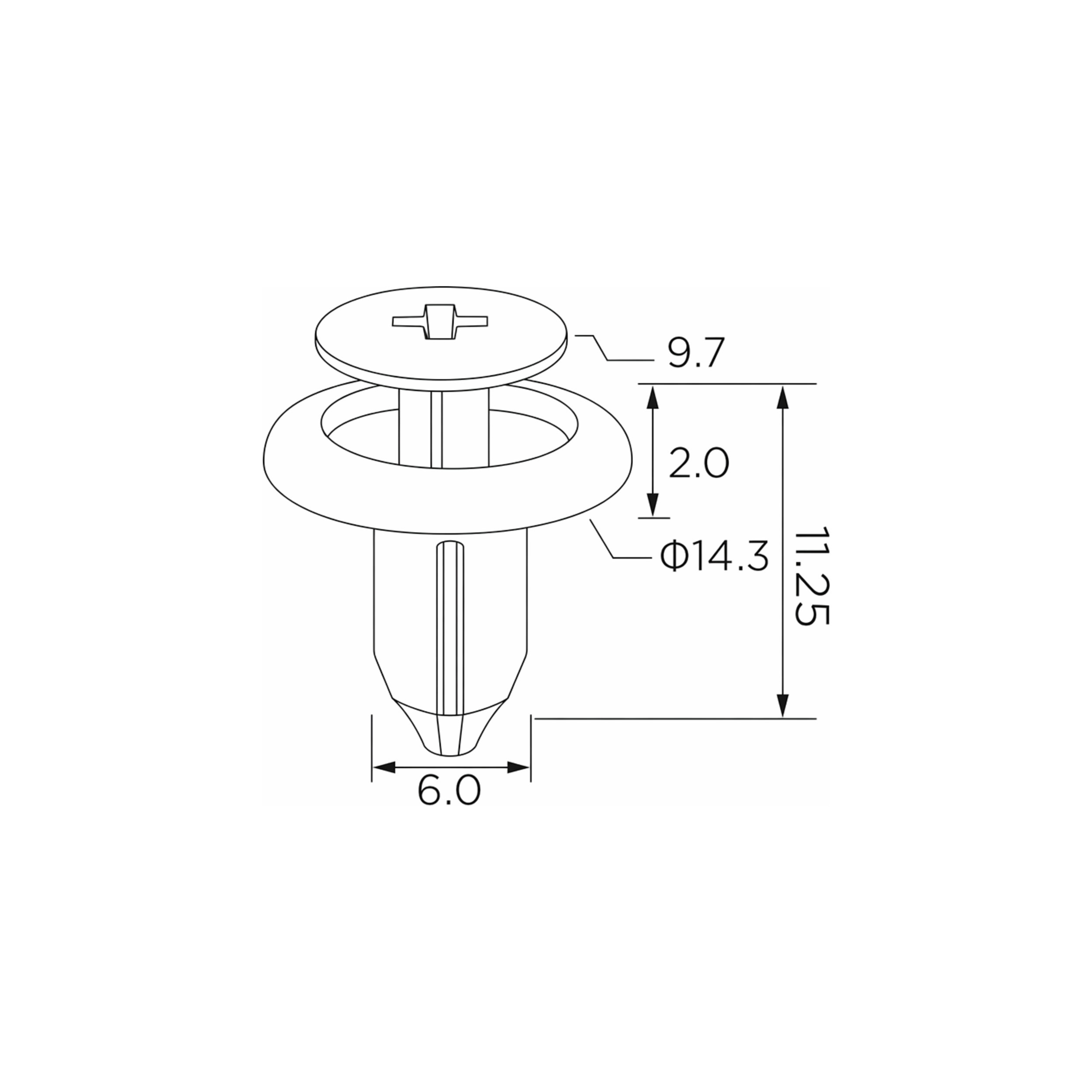 Fästclips Toyota 4 Runner III/4 Runner IV m.fl.