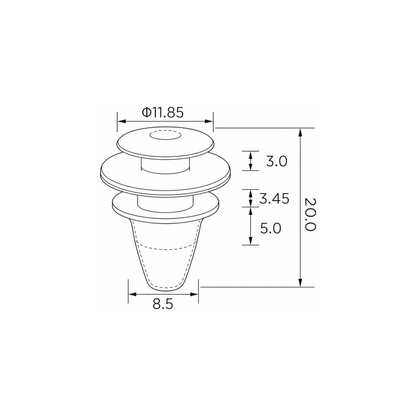 Fästclips Mazda B-Serie/Toyota Corolla – 10-pack