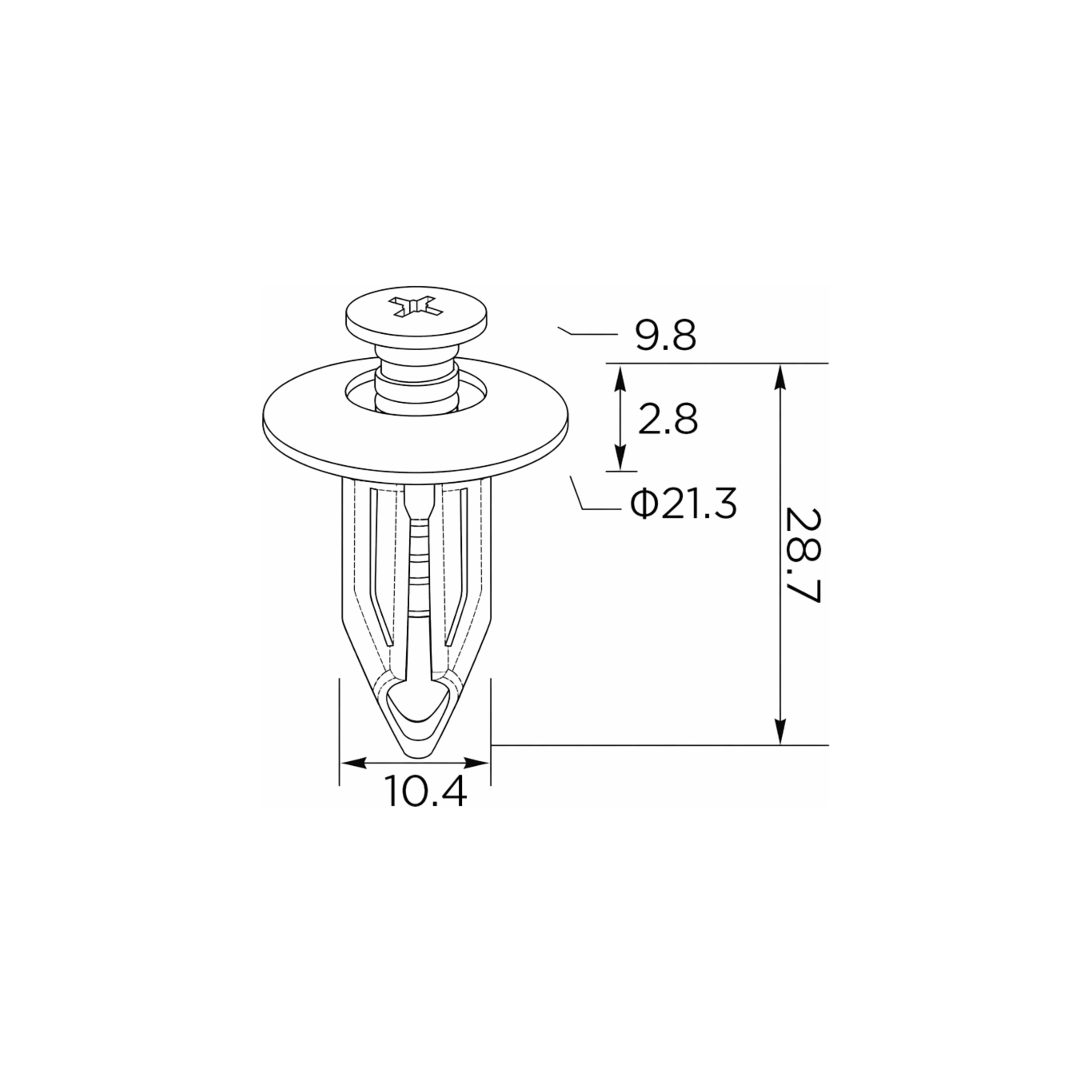 Fästclips Chevrolet Caprice/Impala m.fl. – 10-pack