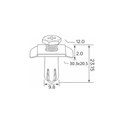 Fästclips Mazda 626 V/626 III m.fl. – 10-pack
