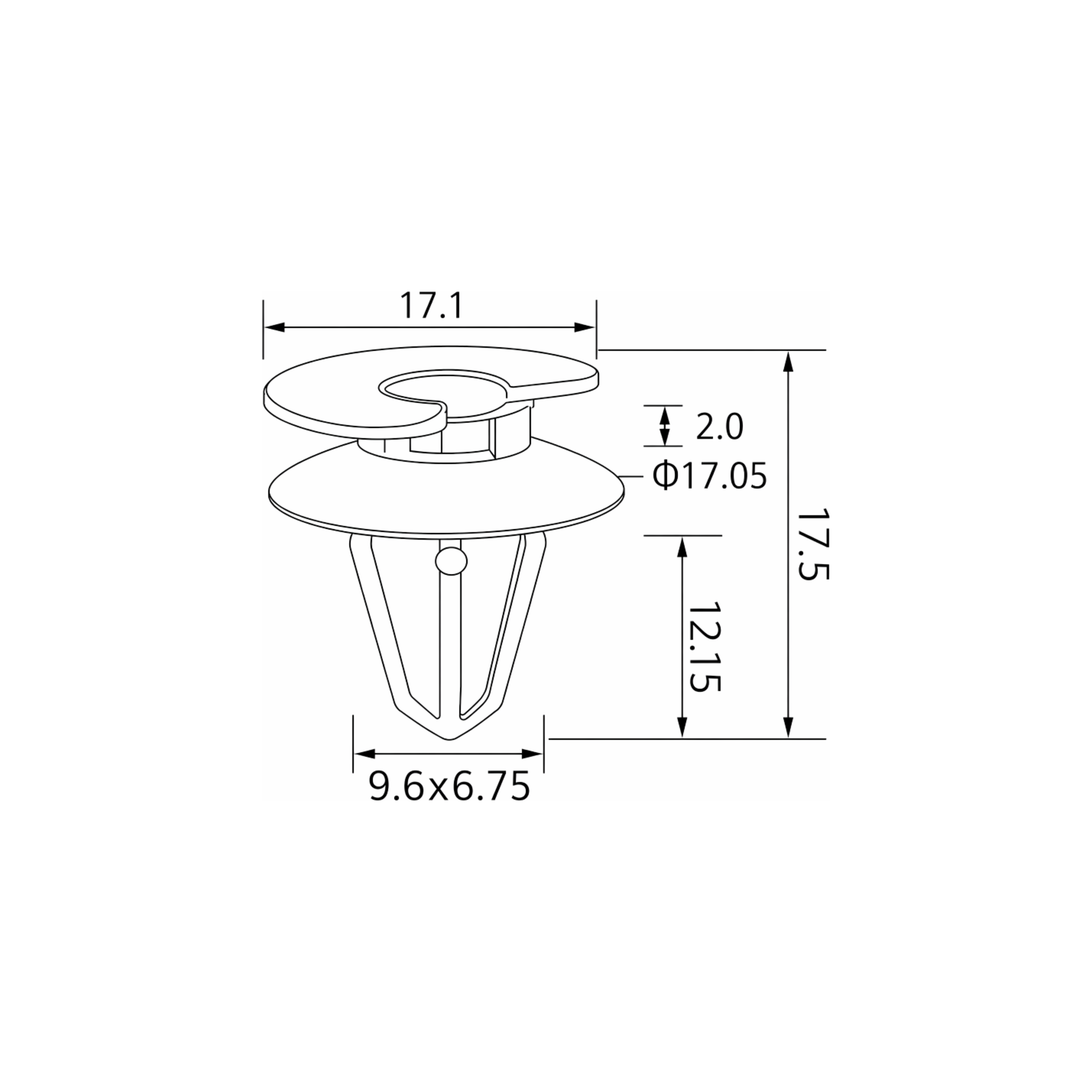 Fästclips Opel Corsa A Tr/Corsa A m.fl. – 10-pack