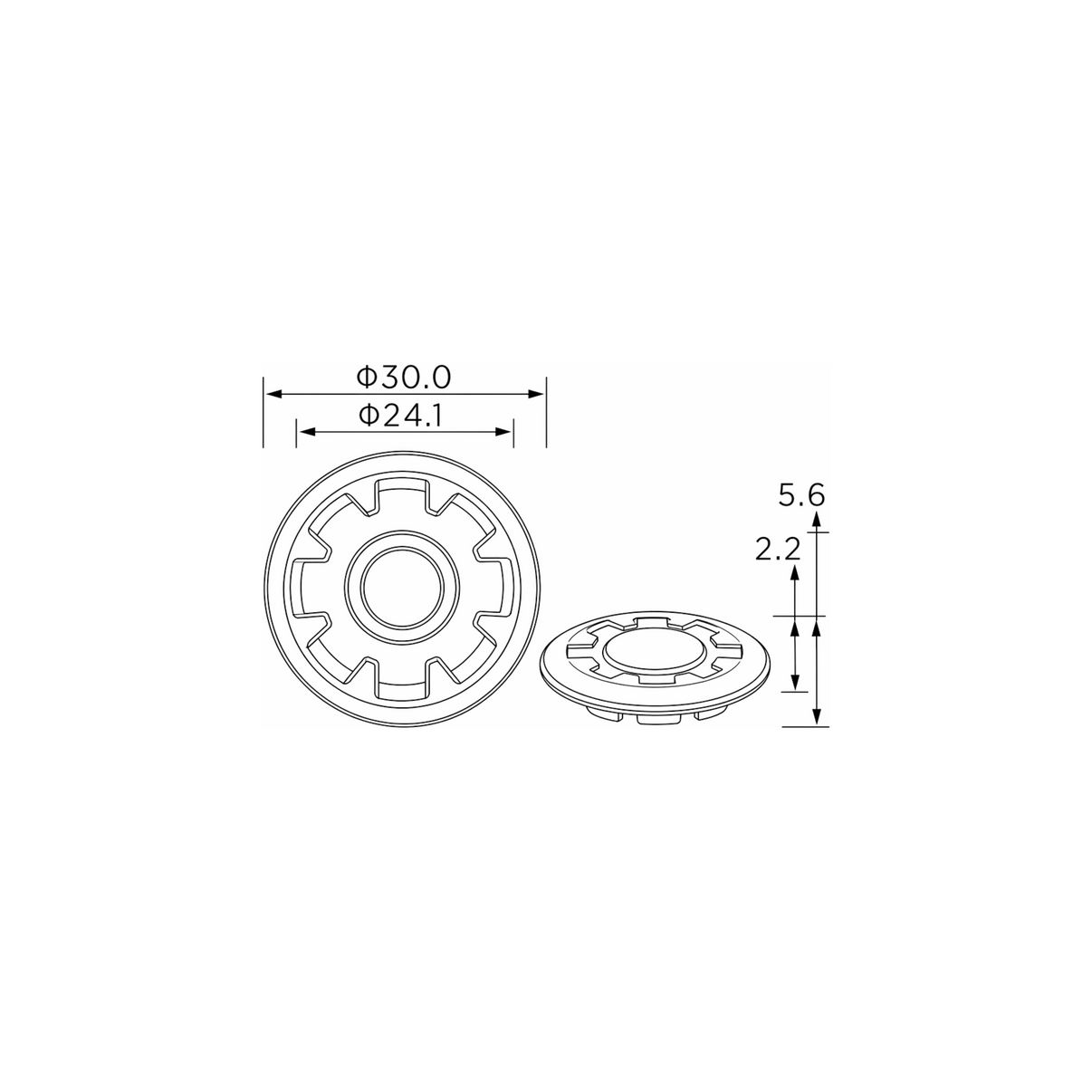Fästclips – 10-pack – Svart