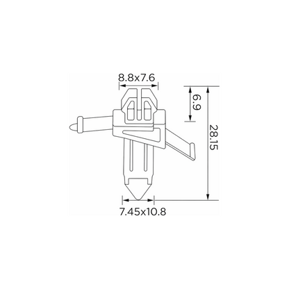 Fästclips Toyota Land Cruiser 90/Land Cruiser 100 m.fl. – 10-pack