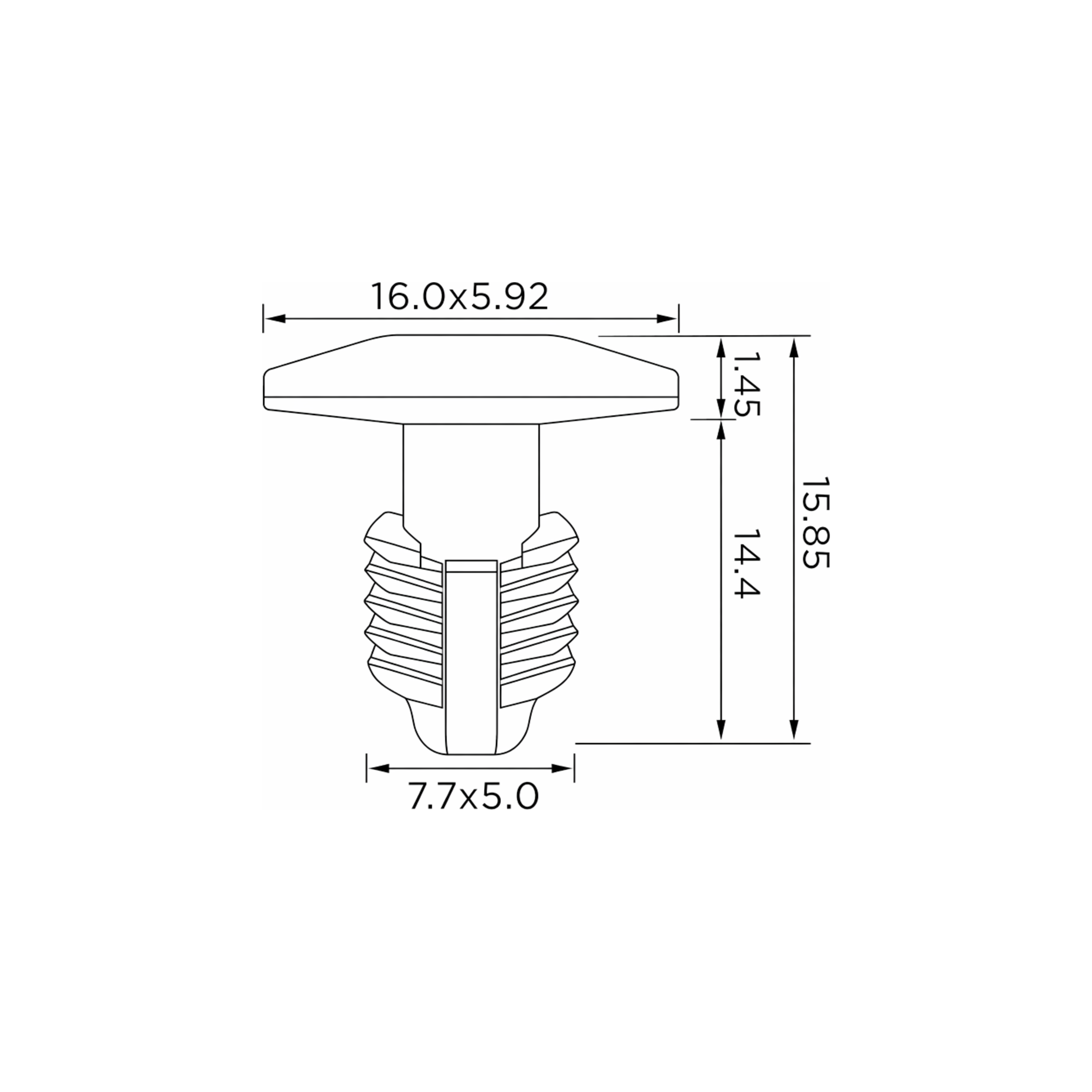 Fästclips Hyundai Accent III/Elantra III m.fl. – 10-pack