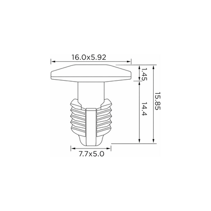 Fästclips Hyundai Accent III/Elantra III m.fl. – 10-pack