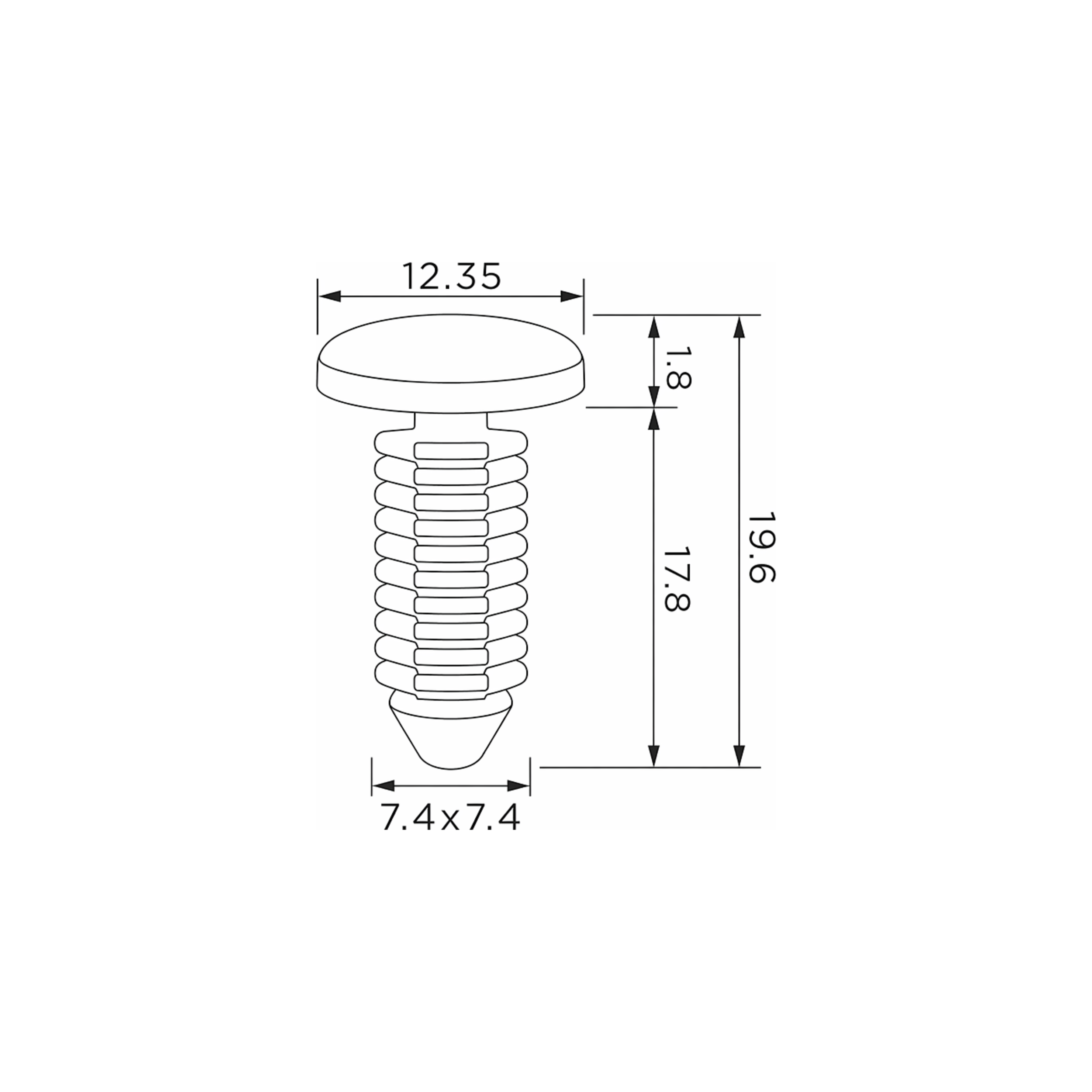 Fästclips Peugeot 306 – 10-pack