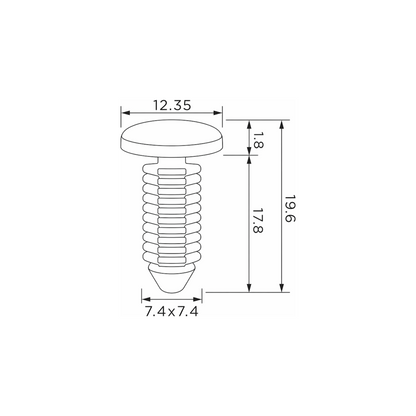 Fästclips Peugeot 306 – 10-pack