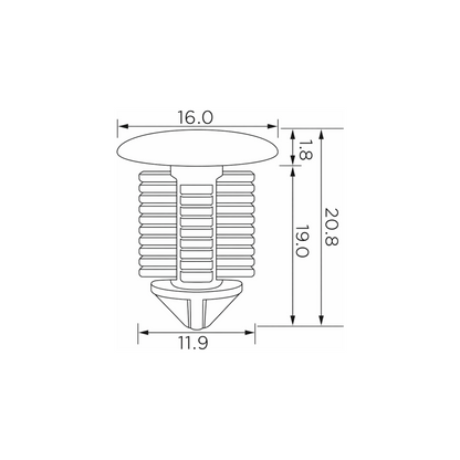 Fästclips – 10-pack – Svart