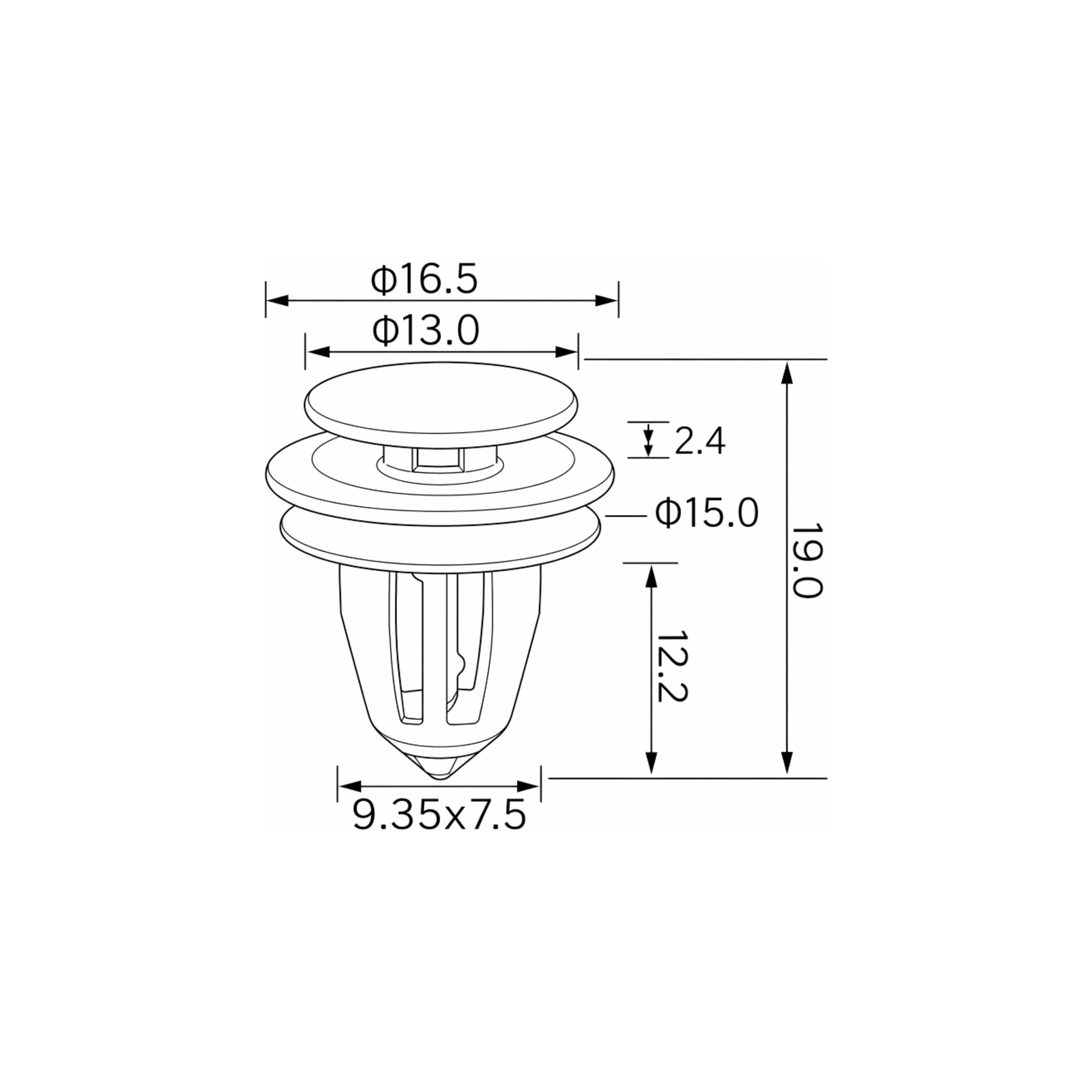 Fästclips Honda Cr-V I – 10-pack