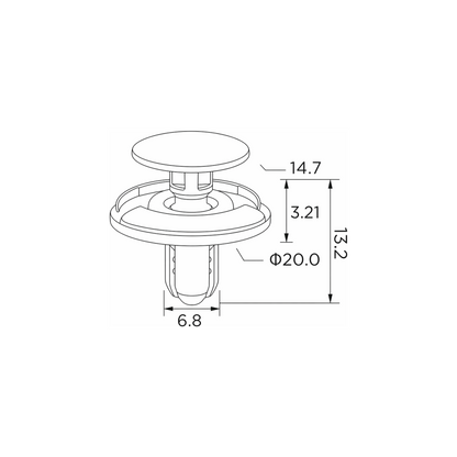 Fästclips Fiat Sedici/Lexus Sc m.fl. – 10-pack