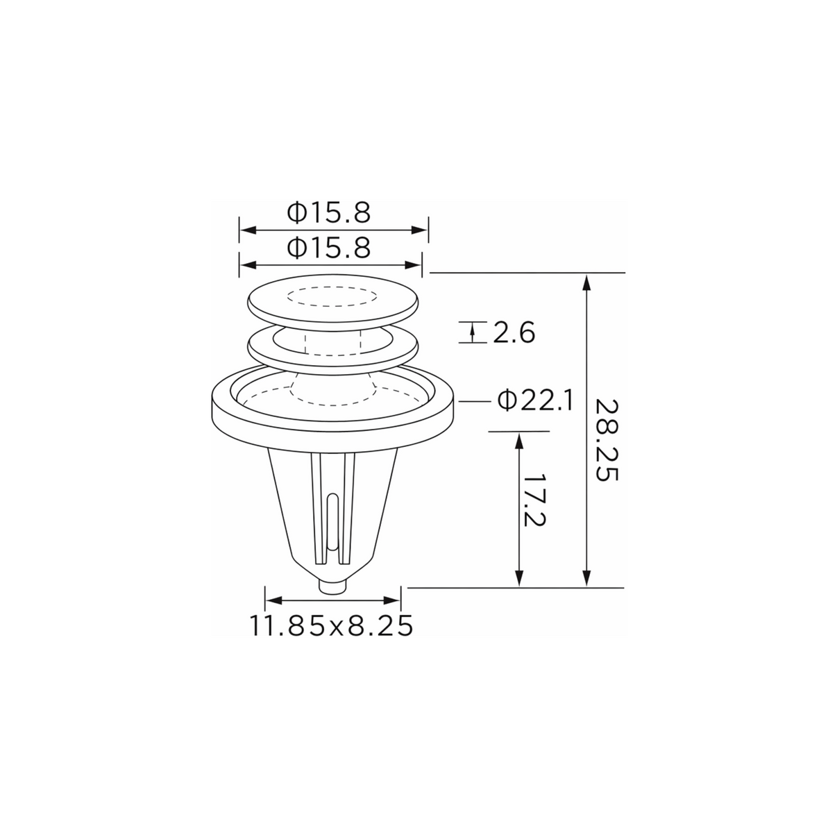 Fästclips Ford B-Max/Ecosport m.fl.