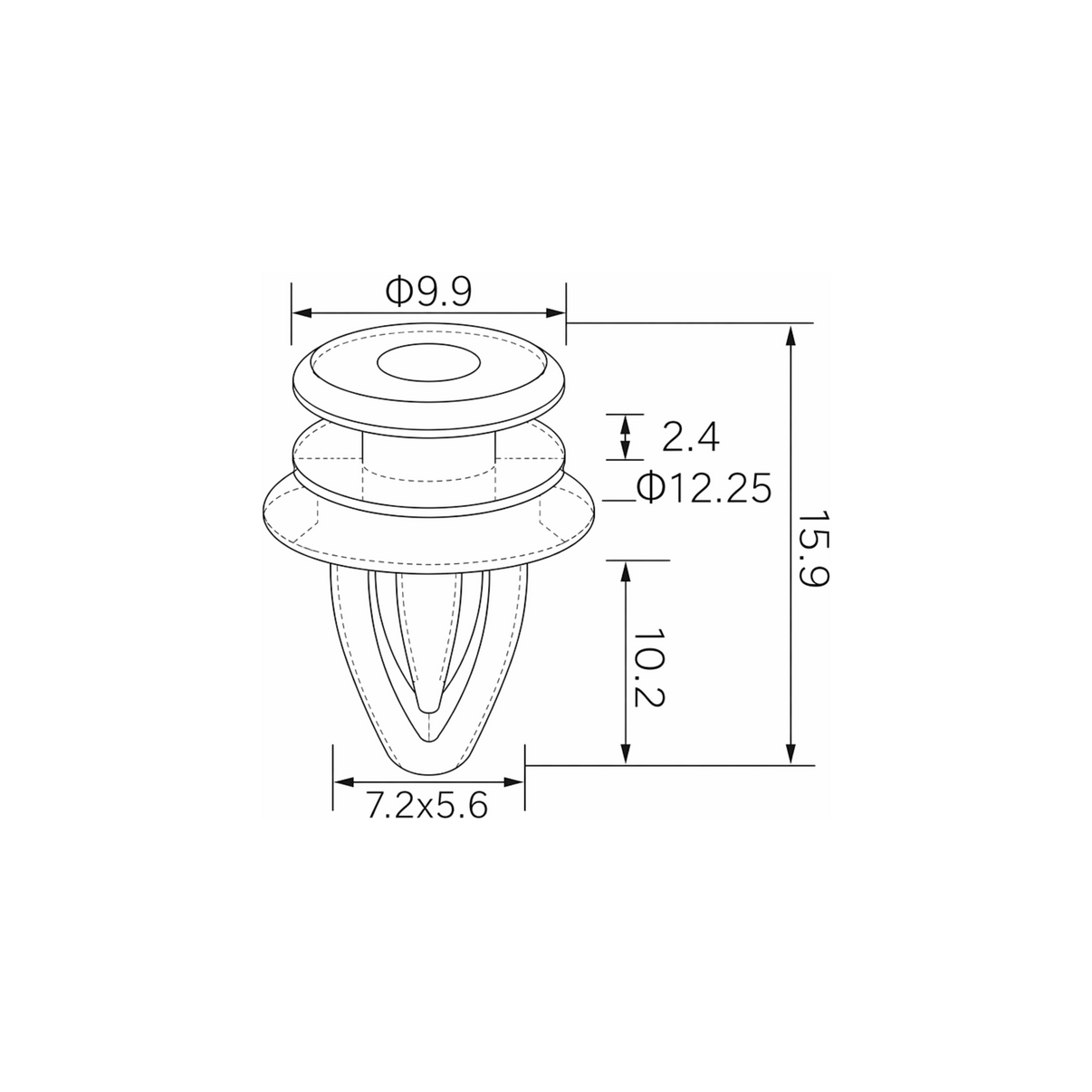 Fästclips Opel Astra G/Astra F m.fl.