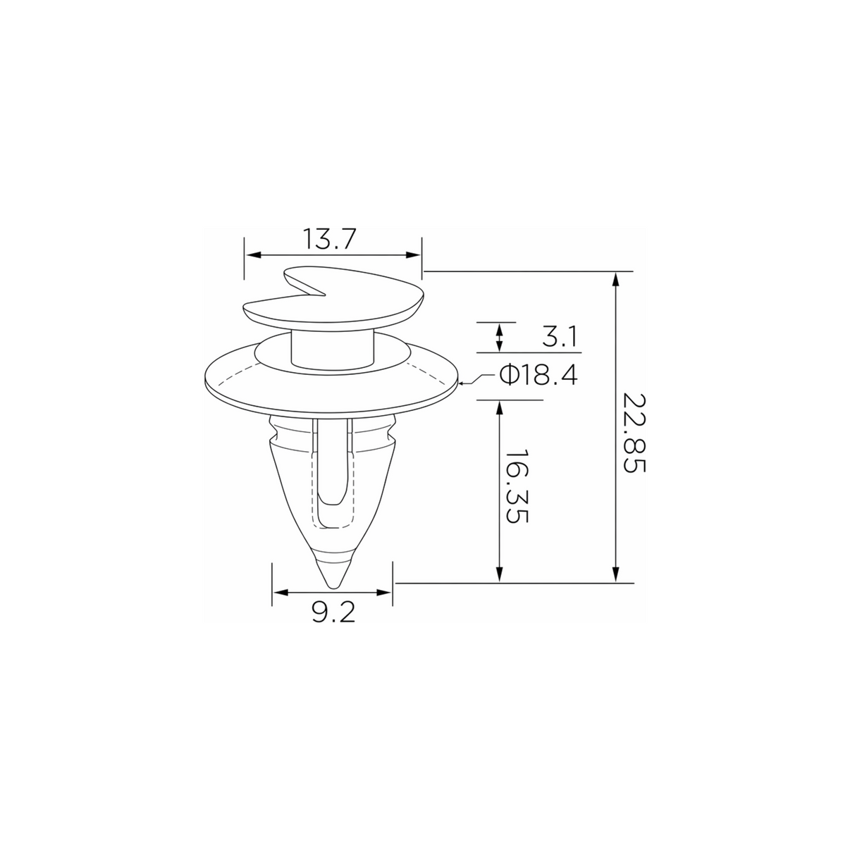 Fästclips Alfa Romeo 164/75 m.fl. – 10-pack