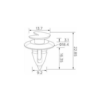 Fästclips Alfa Romeo 164/75 m.fl. – 10-pack