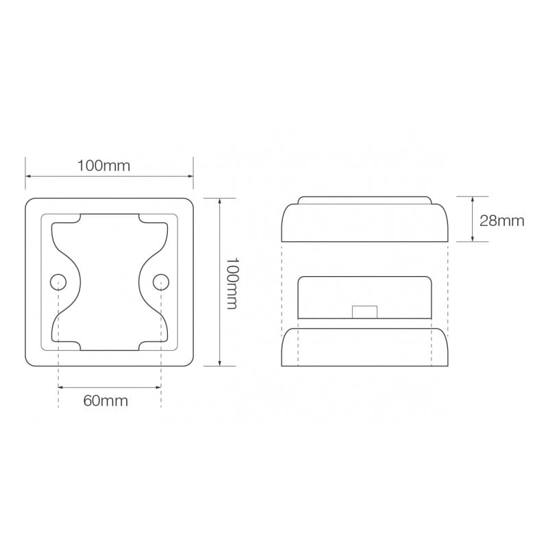 närbild på detaljer och material av Baklampa 80CSTIME – LEA