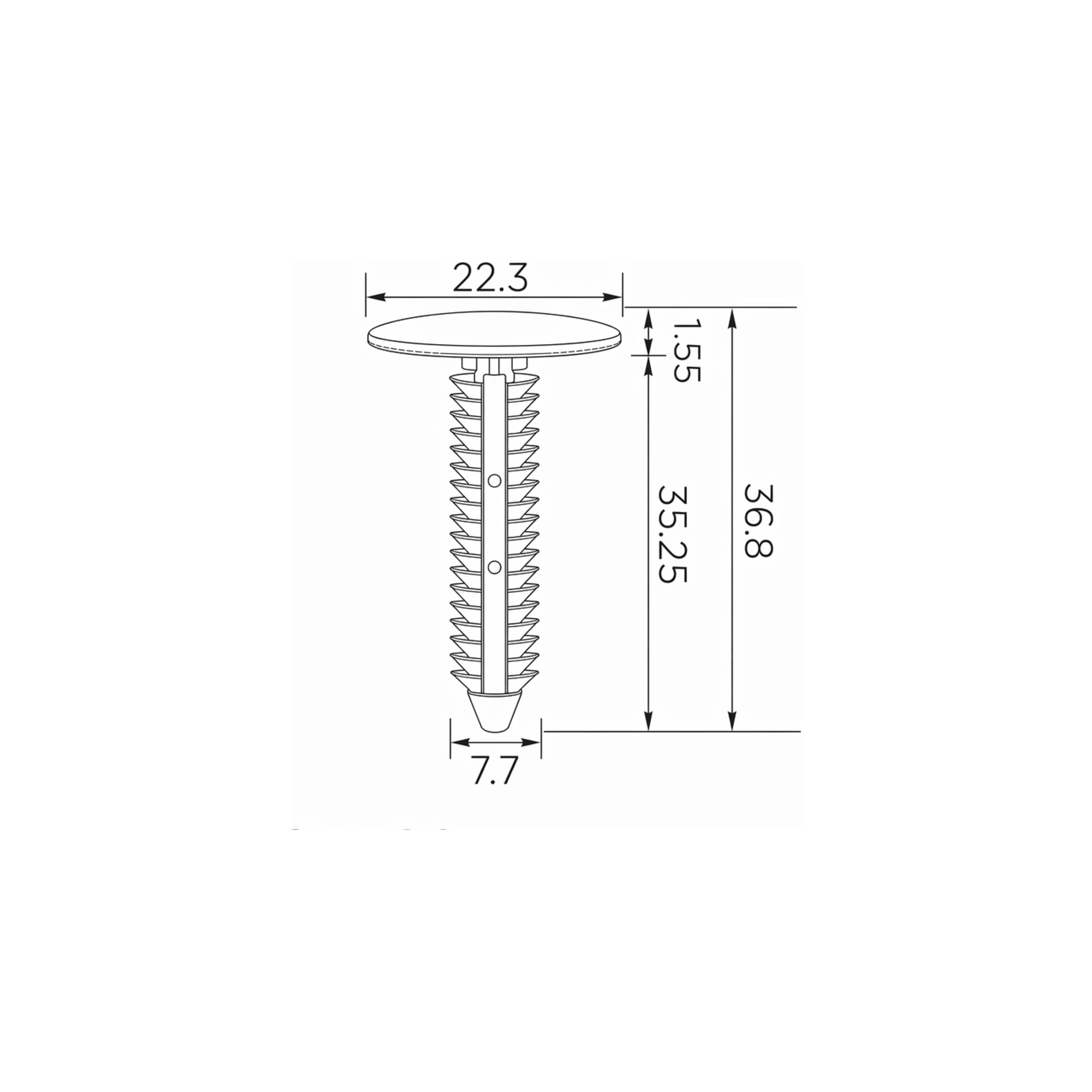 Fästclips – 10-pack – Stabil montering, Fiskbensprofil