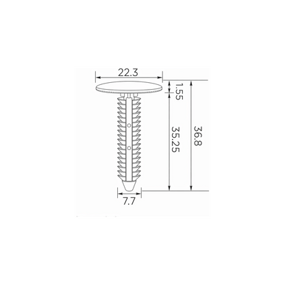 Fästclips – 10-pack – Stabil montering, Fiskbensprofil
