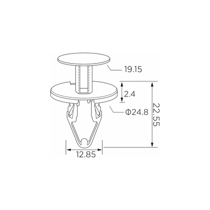 Fästclips Opel Meriva A/Meriva B