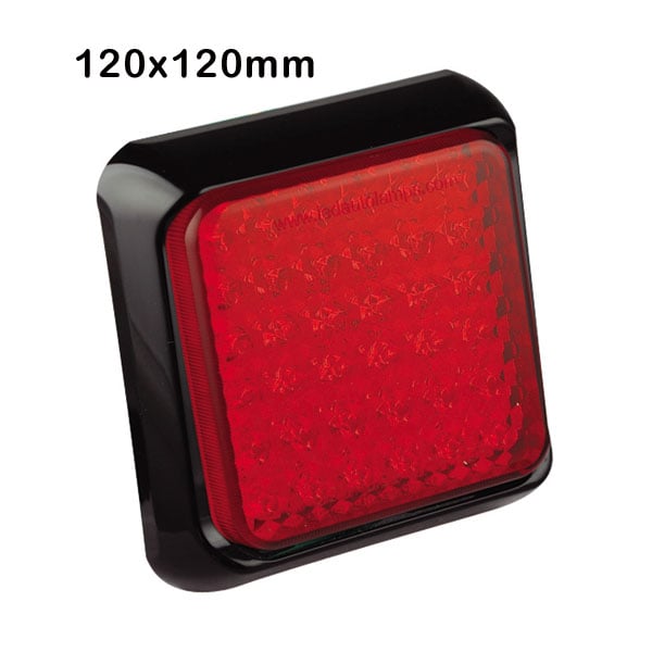 produktbild framifrån visande Baklampa 100RME Röd – LEA