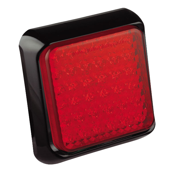 produktbild framifrån visande Baklampa 125RME Röd – LEA