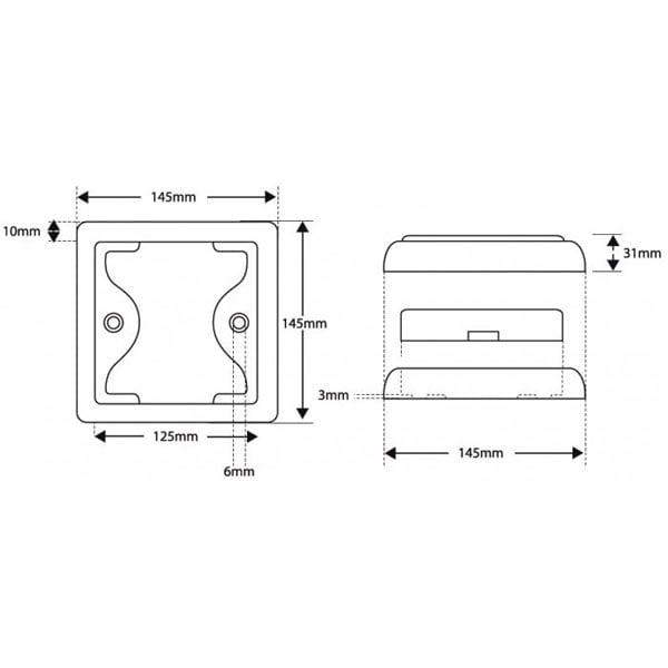 närbild på detaljer och material av Baklampa 125RME Röd – LEA