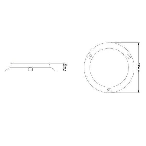 Baklampa 145RME Röd – närbild detaljer | LEA